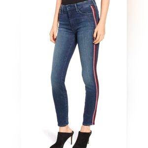 MOTHER High Waisted Looker Here Kitty, Kitty Glitter Racer